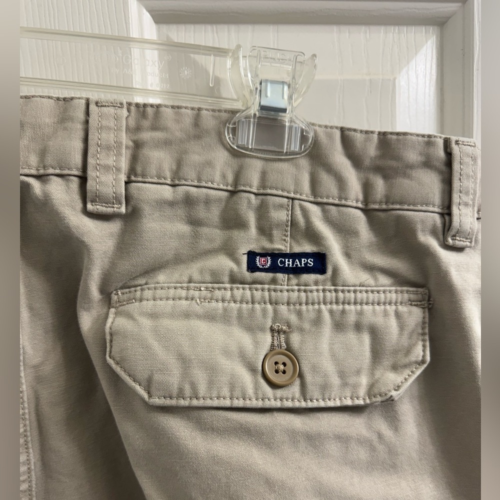 Chaps Men's Beige Cargo Shorts - Picture 8 of 10
